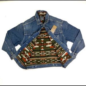 Zara Men Distressed Denim Jean Jacket with Lining